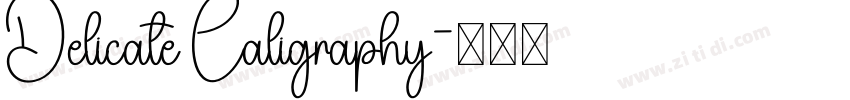 Delicate Caligraphy字体转换